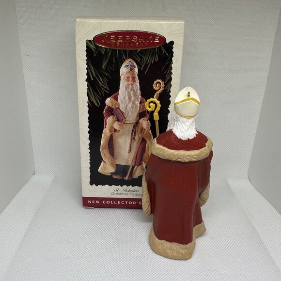 1995 Hallmark St Nicholas #1 Christmas Visitors Series Keepsake Ornament in Box - Picture 5 of 5